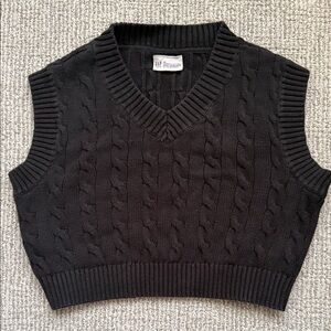 GAP Kids Black Cable Knit Sweater Vest